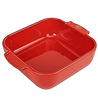 Peugeot - Appolia Square Oven Dish - Ceramic Baker with Handles - Red, 6.5 x 2 inches