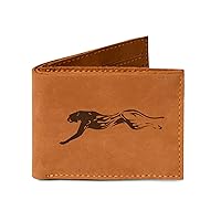 Men's Cheetah Abstract -1 Handmade Genuine Pull-up Leather Wallet MHLT_03