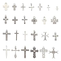 Pandahall Tibetan Silver Alloy Charms Pendant Tibetan Silver Rabbit Butterfly Cattle Head Bee Animal Charms Cross Pendants for Women Men Jewelry Making Valentine's Gift Birthday Gifts