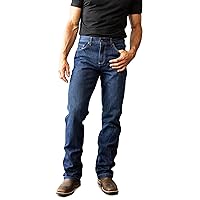 Kimes Ranch Men's Dillon Mid-Low Rise Relaxed Upper Thigh Wide Bootcut Hand-Sanded Integrated Knife Pocket Jean
