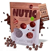 Nutic Gourmet Dark Chocolate Covered Espresso Beans - 1LB, Bulk Chocolate Espresso Candy, Dark Chocolate Coffee Beans - Irresistible, Rich & Energizing Treat - (Pack of 1)