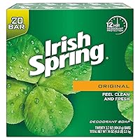 Irish Spring bar Soap (20/4 Oz Net Wt Oz), Original, 80 Ounce (Pack of 1)
