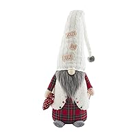 Mud Pie X-Large Light Up Gnome Sitter, Holly