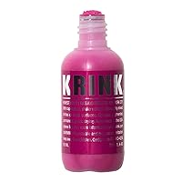 Krink K-60 Pink Paint Marker - Vibrant and Opaque Fine Art Graffiti Markers for Canvas Metal Glass Paper and More - Alcohol-Based Permanent Graffiti Mop Krink Paint Marker for Lasting Tags
