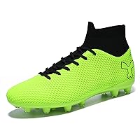 Men's Soccer Cleats Football Cleats for Mens Big Boys High-Top Spikes Shoes for Youth Professional Training Turf Indoor Outdoor Sneaker