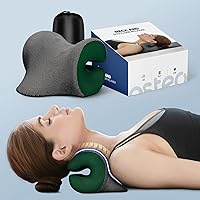 Osteo Neck Stretcher with Magnetic Therapy Cover, 2 Modes[Gentle/Strong] Pain Relief Cervical Traction Device, No Smell Neck and Shoulder Relaxer, Chiropractic Pillow for TMJ Headache Spine Alignment