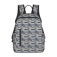 Aircraft Fighter Jets Print Simple And Lightweight Leisure Backpack, Men'S And Women'S Fashionable Travel Backpack