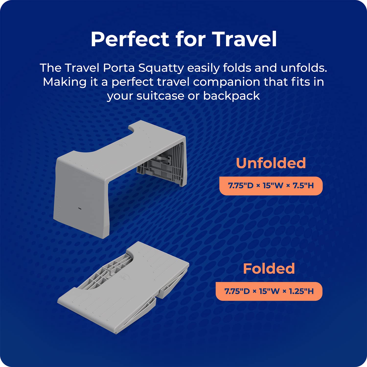 Squatty Potty Porta Traveler Foldable Toilet Stool for Travel, 7