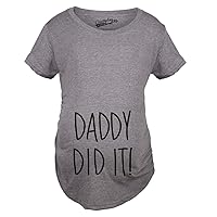 Crazy Dog Funny Maternity Shirts Daddy Did it and Baby Loading Cute Maternity Tees for Pregnant Women