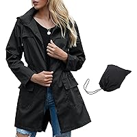 Zando Womens Rain Jackets for Women Waterproof Rain Coats for Women Active Packable Raincoat Windbreaker Jacket with Hood