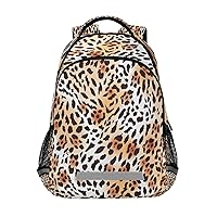 MNSRUU Elementary School Backpack Leopard Print Kid Bookbags for Boys Girl Ages 5 to 12
