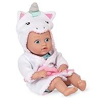 ADORA Baby Bath Toy Unicorn, 8.5 inch Bath Time Baby Tot Doll with QuickDri Body, Multicolor