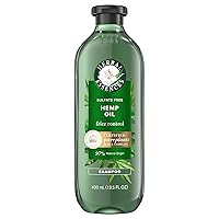 Herbal Essences Hemp Oil Sulfate Free Shampoo, Frizz Control, 13.5 Fl Oz, with Certified Camellia Oil and Aloe Vera, For All Hair Types, Especially Frizzy Hair