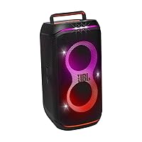 JBL PartyBox Club 120 - Portable Party Speaker with Foldable Handle, Powerful JBL Pro Sound, Futuristic lightshow, Up to 12 Hours of Play time, Splash Proof, Dual Mic & Guitar Inputs (Black)