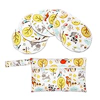 Reusable Bamboo Nursing Pads Set Soft And Breathable Breastfeeding Accessories Woth Portable Diaper Case Pouch Nappy Bag Bamboo Fiber Nursing Pad