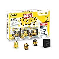 Funko Bitty Pop!: Minions Mini Collectible Toys 4-Pack - Eye, Matie, Cro-Minion, Au Naturel, & Mystery Chase Figure (Styles May Vary)
