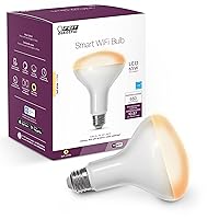 BR30/927CA/AG 65W Equivalent WiFi Dimmable, No Hub Required, Alexa Google Assistant BR30 Smart LED Light Bulb, 5