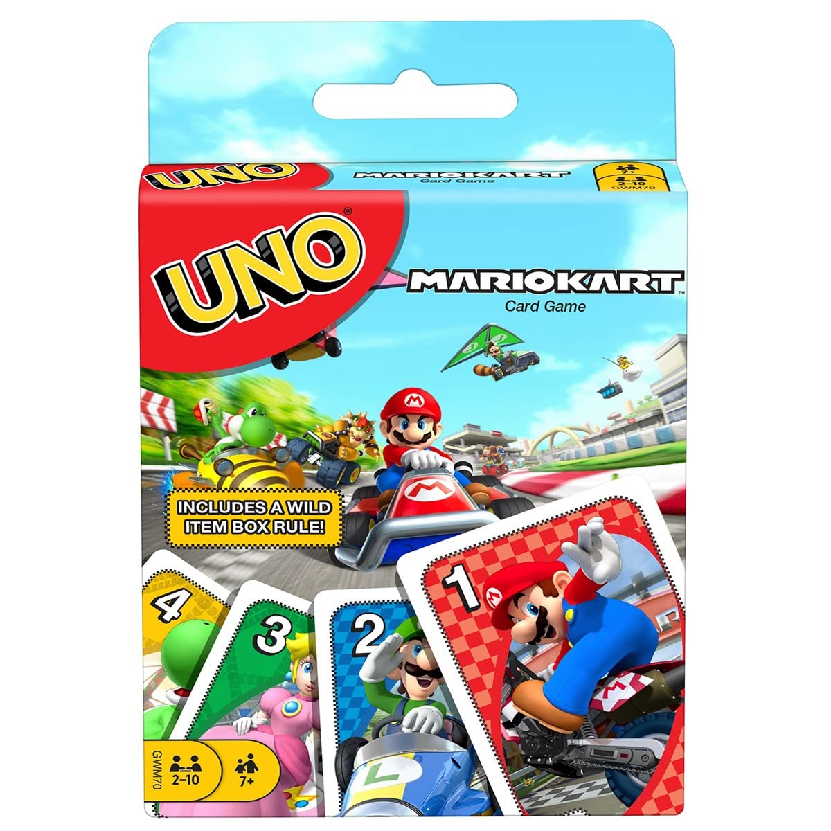 Mattel Games ​UNO Mario Kart Card Game for Kids, Adults, Family and Game Night with Special Rule for 2-10 Players