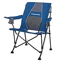 STRONGBACK Camping Chair Guru 3.0 Heavy Duty Camping Chairs with Lumbar Support, Backpack Folding Camp Chair, Navy