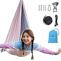 OUTREE Sensory Swing, Double Layer Therapy Swing with 360° Swivel Hanger, Healing & Relaxing Cuddle Sensory Swing for Kids and Adults with Autism, ADHD, Sensory Processing Disorder
