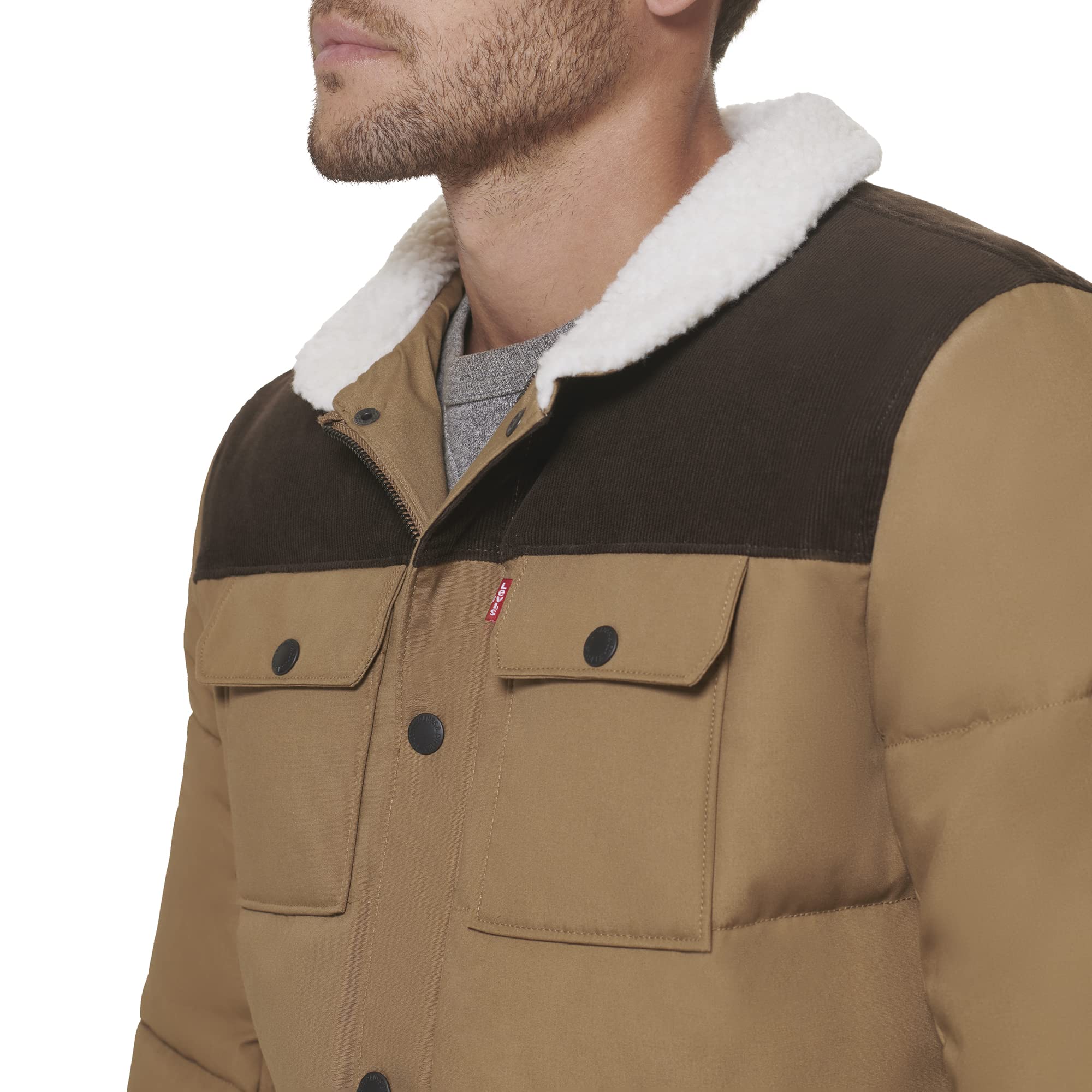 Mua Levi's Men's Quilted Mixed Media Shirttail Work Wear Puffer Jacket trên  Amazon Mỹ chính hãng 2023 | Giaonhan247