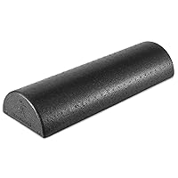 ProsourceFit High Density Foam Rollers 12 - inches Long. Firm Full Body Athletic Massager for Back Stretching, Yoga, Pilates, Post Workout Trigger Point Release, Black