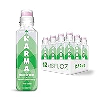Karma Wellness Flavored Probiotic Water, Watermelon Wild Berry, 18 Fl Oz (Pack of 12), Immunity and Digestive Health Support, Low Calorie, 2 Billion Active Cultures