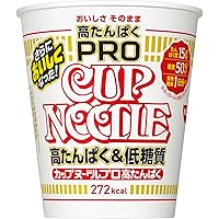 Nissin Foods Cup Noodle PRO High Protein & Low Sugar Content (1-Day Supply of Dietary Fiber) 2.6 oz (74 g) x 12 cups