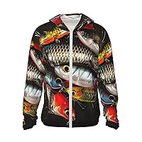 UPF50+ Fishing Bait Sun Protection Hoodie Jacket Quick Dry Long Sleeve Sun Shirt For Men Women