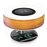 Tree of Aura Smart Bedside Lamp Table Lamp with Wireless Charge and Bluetooth Speaker Dimmable Nightstand Lamp for Bedroom