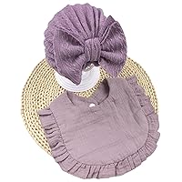 Infant Bonnet Teething Bibs Set Fashionable Functional Hat With Bibs Lovely Hat Dribble Guard Scarf For Newborns Bi