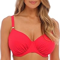 Fantasie Almeria Watermelon Gather Full Cup Bikini Top, 36E, Watermelon