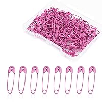 250pcs Safety Pins, 1.1in/28mm Mini Sewing Safety Pins Small Metal Nickel Plated Steel Safety Pins for Clothing Sewing Handicrafts Jewelry Making (Pink)