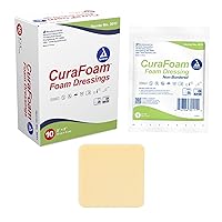 Dynarex 3011 CuraFoam Foam Dressing, Non-Bordered, Sterile, Provides Cushioned and Moist Wound Care, 2