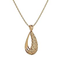 VVS Certified Drop Style Pendant necklace 18K White/Yellow/Rose Gold 0.43 Carat Natural Diamond Pendant With 18k Rhodium Plated White Gold Chain/Diamond Necklace For Women