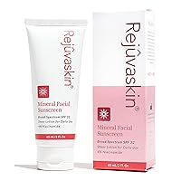 Rejuvaskin Mineral Facial Sunscreen - Face Cream Broad Spectrum Sunscreen for Sensitive Skin and Acne-prone Skin, Oil-free Mineral - Daily Face Lotion for the Face, Face Moisturizer with SPF 32