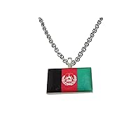 Afghanistan Flag Pendant Necklace
