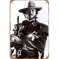 Vintage Tin Sign Clint Eastwood The Outlaw Josey Wales Movie Poster for Bar Man Cave Garage Home Wall Decor Retro Metal Sign Gift 12 X 8 inch
