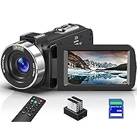 8K 64MP Video Camera Camcorder with IR Night Vision Vlogging Camera, 18X Zoom WiFi Digital Touch Screen Camcorder for YouTube with 32G SD Card, 2.4G Remote Control, Microphone, and Two Batteries