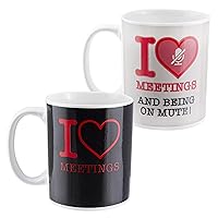 Paladone I Love Meetings and I'm on Mute Funny Coffee Mug | Coffee Gifts for the Office
