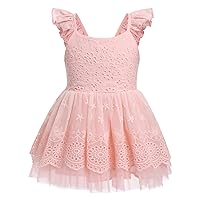ODASDO Easter Dresses for Toddler Girls Baby Birthday Photoshoot Eyelet Lace Wedding Pageant Party Formal Princess Dress