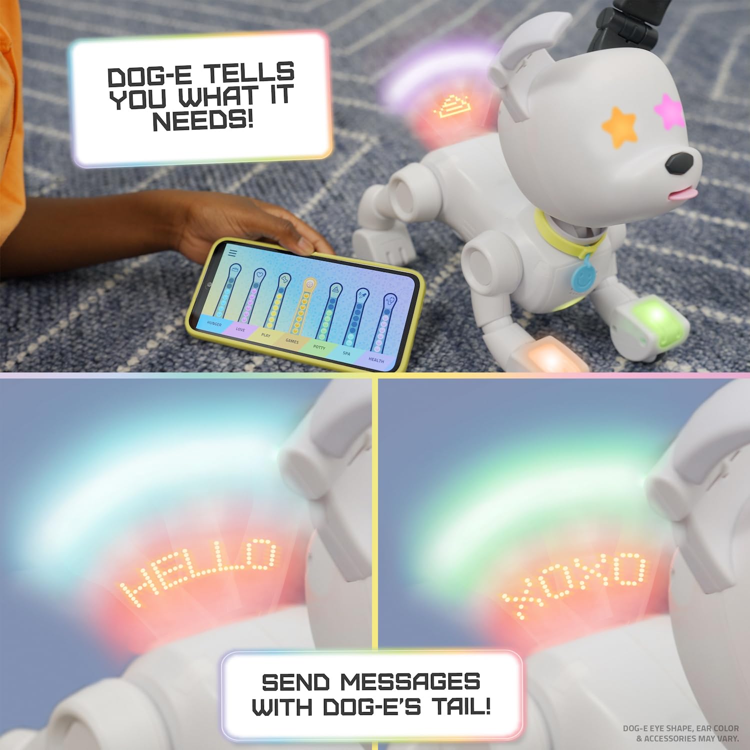 DOG-E by MINTiD Interactive Robot Dog with Colorful LED Lights, 200+ Sounds & Reactions, App Connected (Ages 6+)