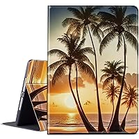 for Kindle Paperwhite Case 6.8 inch 2021 PU Leather Smart Cover with Adjustable Stand & Auto Wake/Sleep Case for Kindle Paperwhite 11th Generation and Signature Edition - Palm Trees Beach Sea