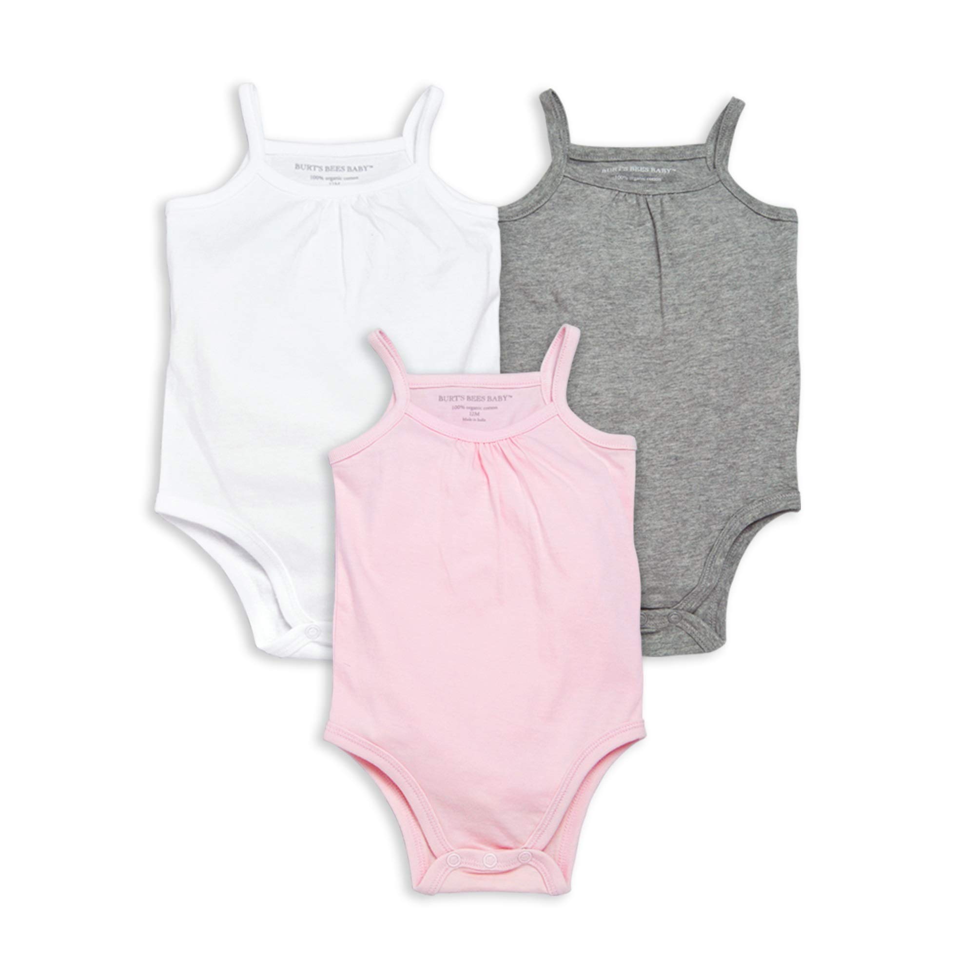 Burt's Bees Baby Baby Bodysuits, 3-Pack Long & Short-Sleeve One-Pieces, 100% Organic Cotton