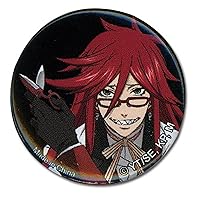 Great Eastern Entertainment Black Butler Grell with Scissors Button, 1.25