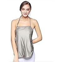 EMF Anti-Radiation Clothes, Silver Fiber Cotton Material Women Maternity Clothes for Anti Rf Emf Protection Vest,Silver