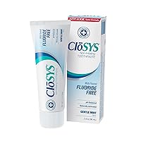 CloSYS Fluoride Free Toothpaste, 3.4 Ounce, Travel Size, Gentle Mint, TSA Compliant, Whitening, Enamel Protection, Sulfate Free