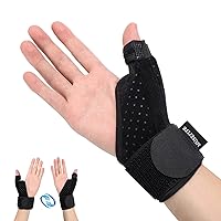 Thumb Splint Brace for Right and Left Hand-Reversible Wrist and Thumb Brace Support for Trigger Thumb, Arthritis, Tendonitis,Thumb Tenosynovitis, Sprained Thumb-Universal Size for Women and Men