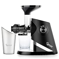Sana 727 Supreme Cold Press Masticating Juicer | Large Batch | Non-Stop Juicing | 4 Speed Brushless DC Motor | 45-120 RPM’s | Easy clean 132 Page Recipe Book | 15 Year Warranty | Black