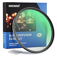 NEEWER 62mm Black Diffusion 1/2 Filter Mist Dreamy Cinematic Effect Filter Ultra Slim Water Repellent Scratch Resistant HD Optical Glass, 30 Layers Nano Coatings for Video/Vlog/Portrait Photography